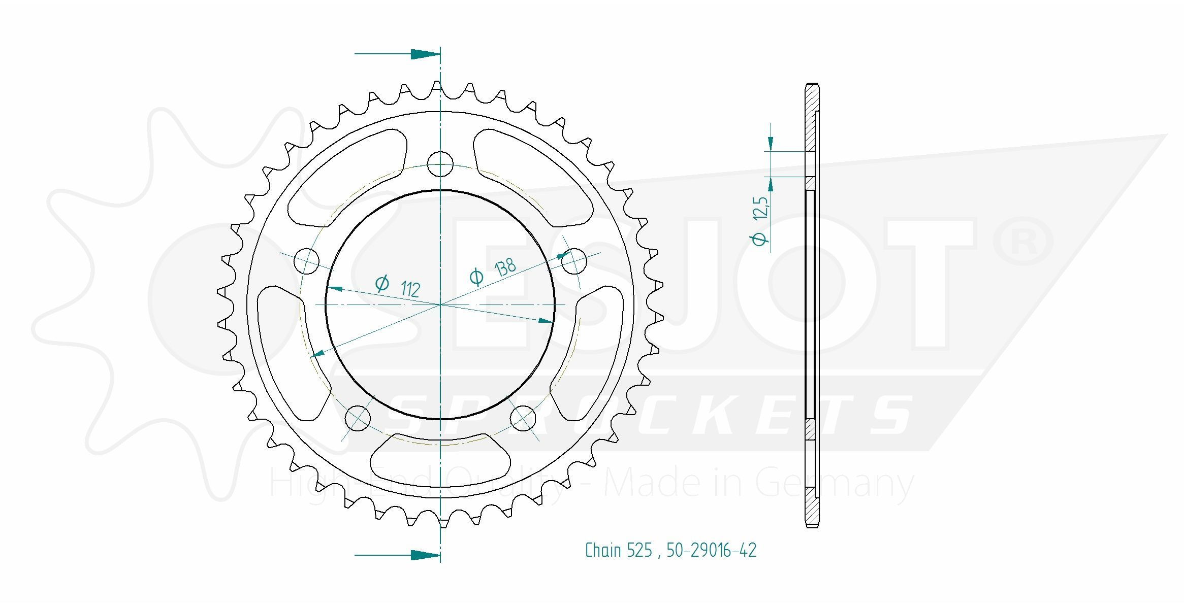 Звезда приводная 50-29016-42 / JTR1304.42, JTR1304