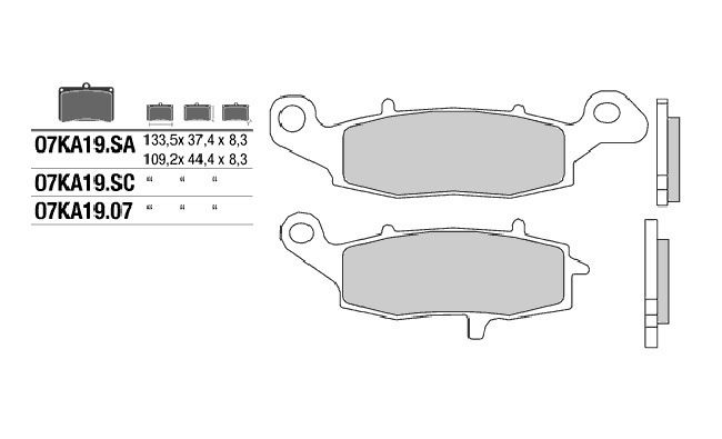 Тормозные колодки 07KA19SA / 07KA19