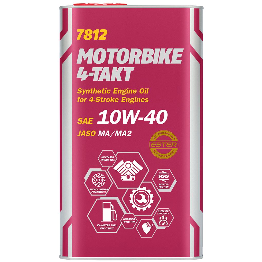Моторное масло 7812 4-Takt Motorbike 10W40 4л металл