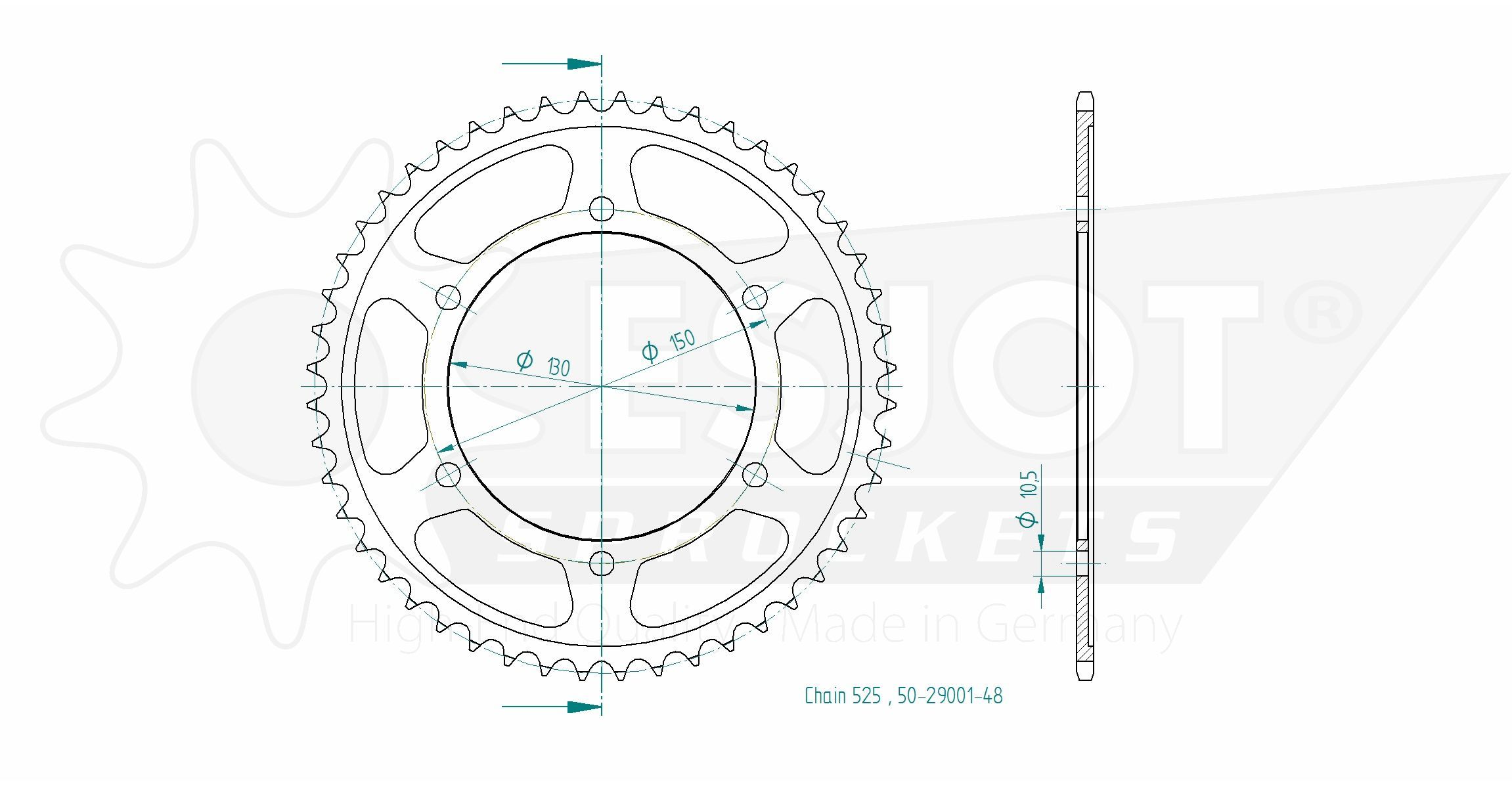 Звезда приводная 50-29001-48 / JTR300.48, JTR300