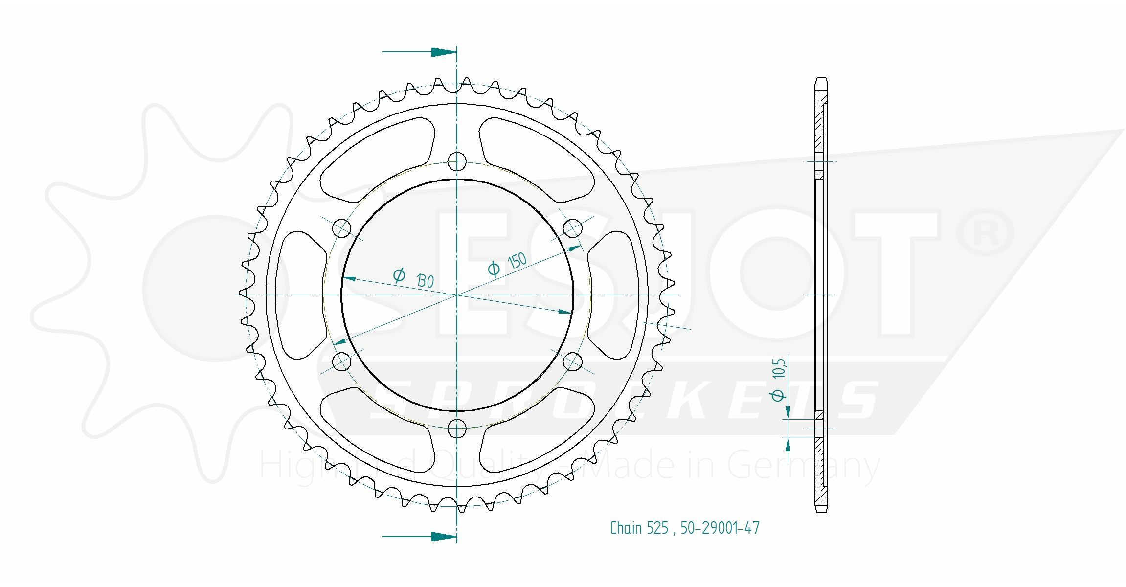 Звезда приводная 50-29001-47 / JTR300.47, JTR300