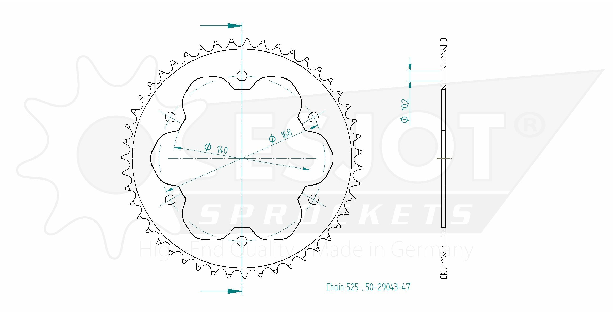 Звезда приводная 50-29043-47 / JTR3.47, JTR3