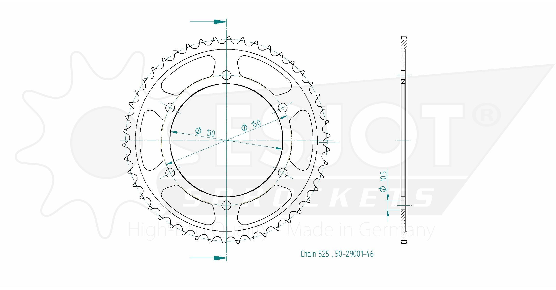 Звезда приводная 50-29001-46 / JTR300.46, JTR300