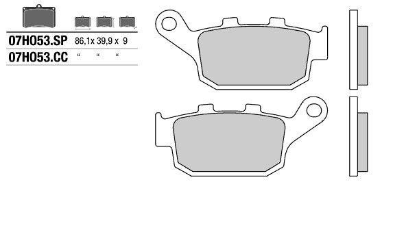 Тормозные колодки 07HO53SP / 07HO53