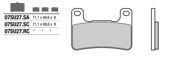 Тормозные колодки 07SU27LA / 07SU27