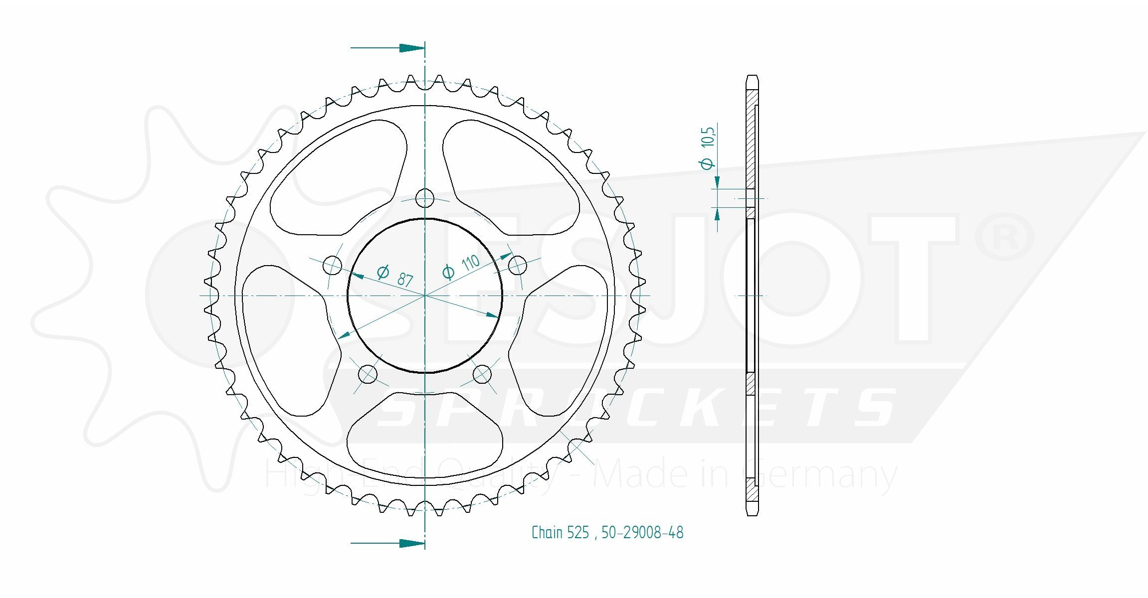 Звезда приводная 50-29008-48 / JTR807.48, JTR807