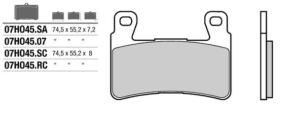 Тормозные колодки 07HO4507 / 07HO45