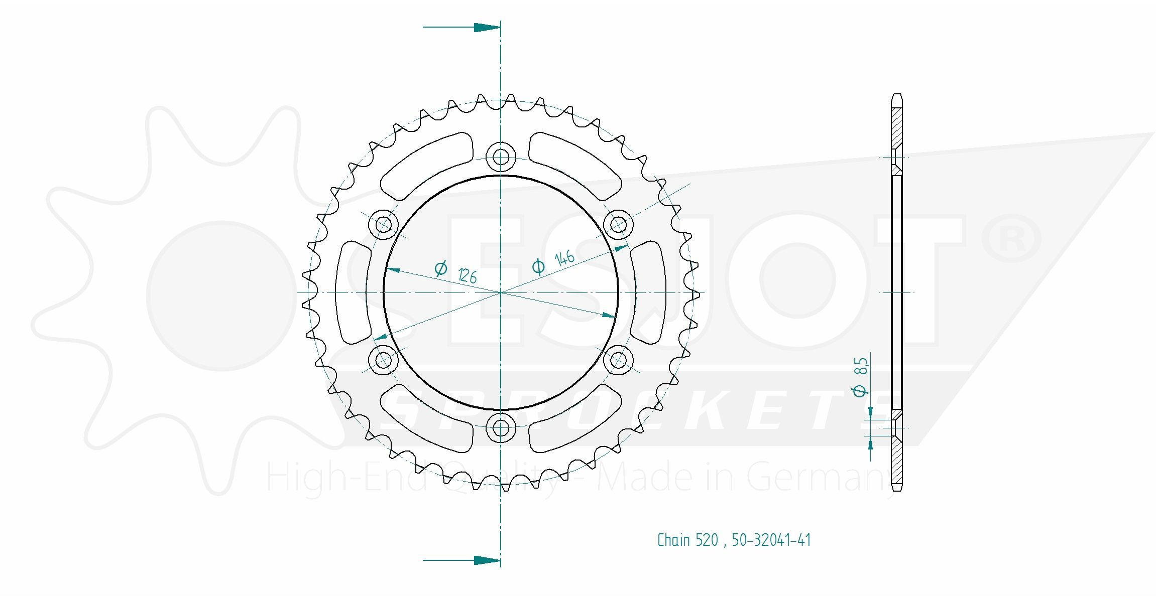 Звезда приводная 50-32041-41 / JTR808.41, JTR808