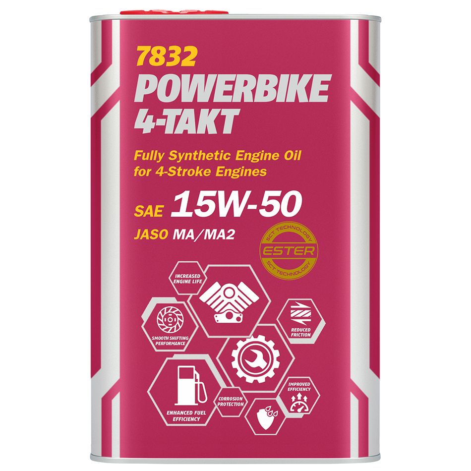 Моторное масло 7832 4-Takt Powerbike 15W50 1л металл