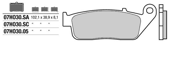 Тормозные колодки 07HO30LA / 07HO30