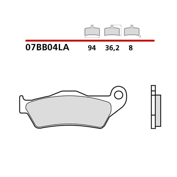 Тормозные колодки 07BB04LA / 07BB04