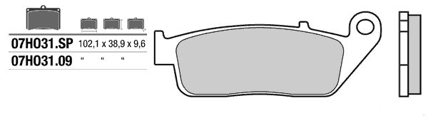 Тормозные колодки 07HO31SP / 07HO31