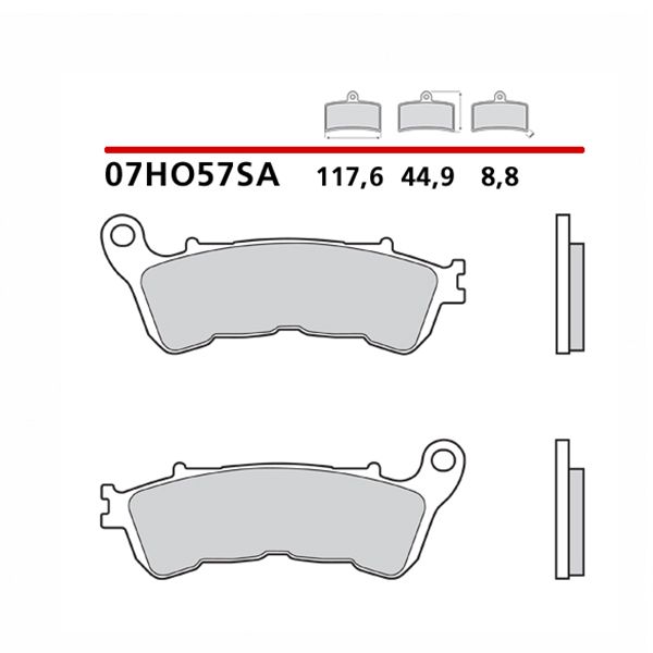 Тормозные колодки 07HO57SA / 07HO57