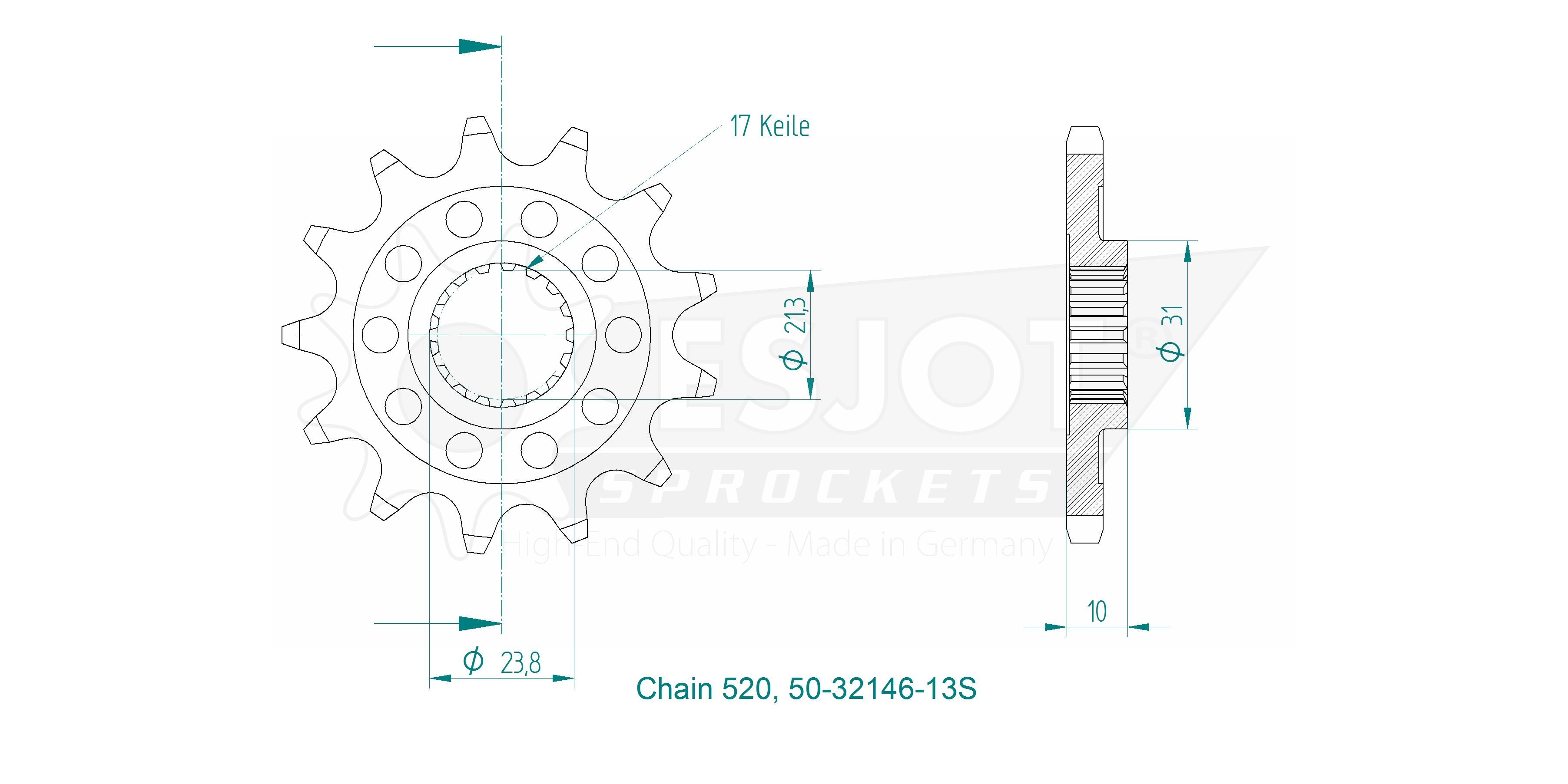 Звезда приводная 50-32146-13S / JTF1441.13, JTF1441