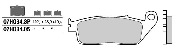 Тормозные колодки 07HO34SP / 07HO34