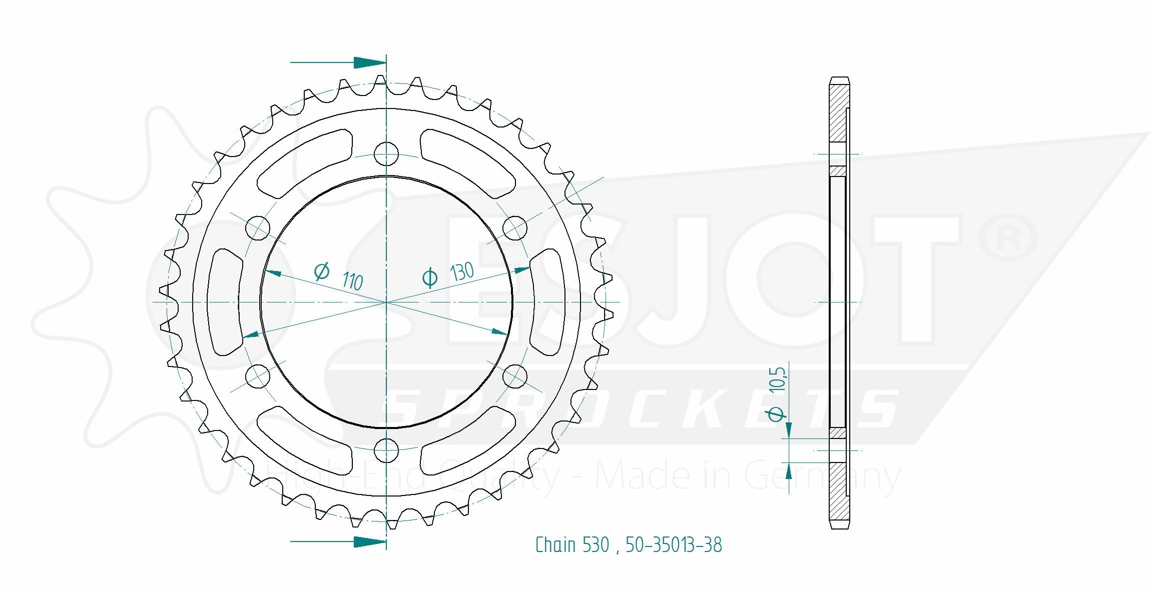 Звезда приводная 50-35013-38 / JTR479.38, JTR479